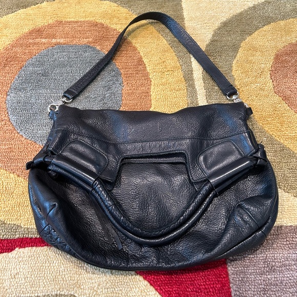 Foley + Corinna FC Lady Tote Bag Black Leather Convertible Purse - Picture 1 of 4